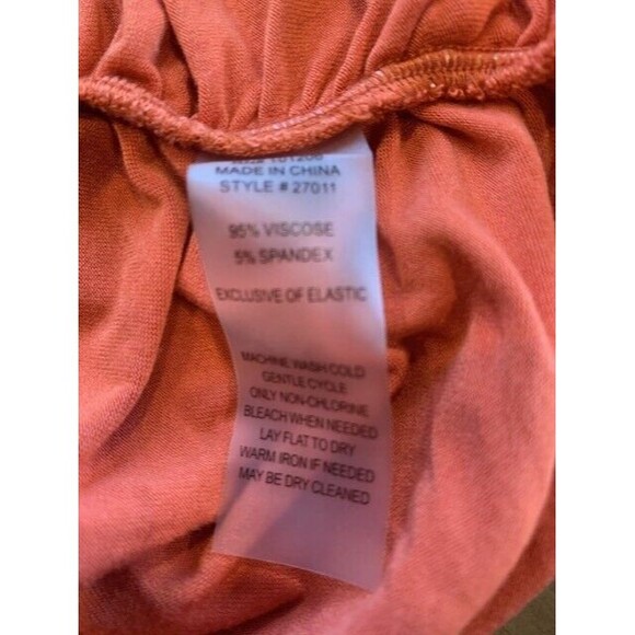 Soft Surroundings  MED Orange Tunic Top Boat Neck Coastal Core Beachy Travel - Picture 13 of 13